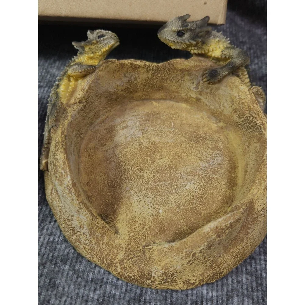Brown Reptile Resin Dish and Coaster Set - Pets Reptile